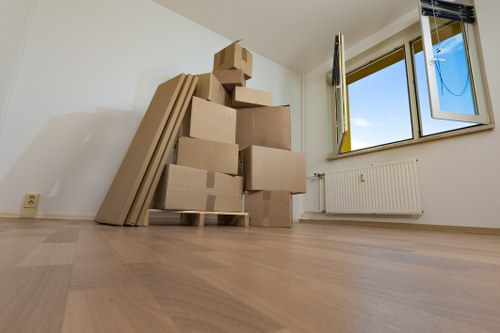 Careful furniture loading for a house move in Crofton Park