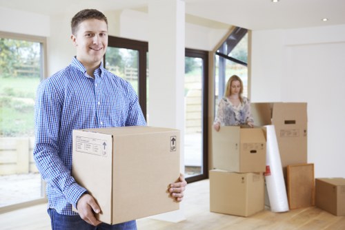 Organised boxes and packing materials ready for a local move