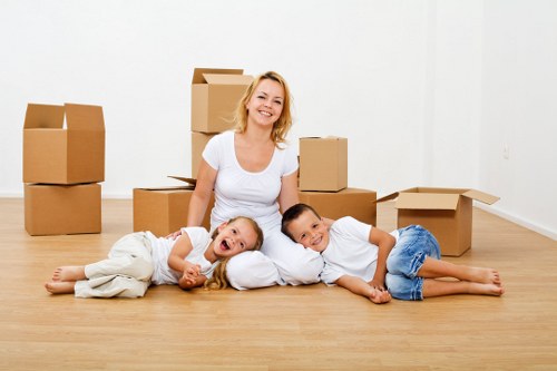 Moving checklist and packed boxes ready for removal services