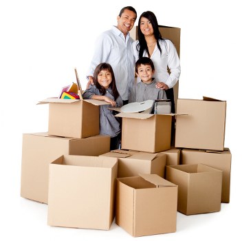 Unpacking boxes and organising a new property after moving